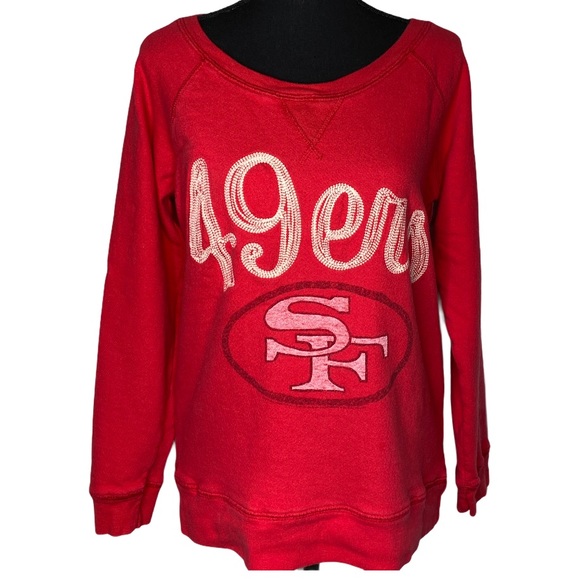 Junk Food Clothing Tops - JF San Fransisco 49ers Sweatshirt Red Size Large